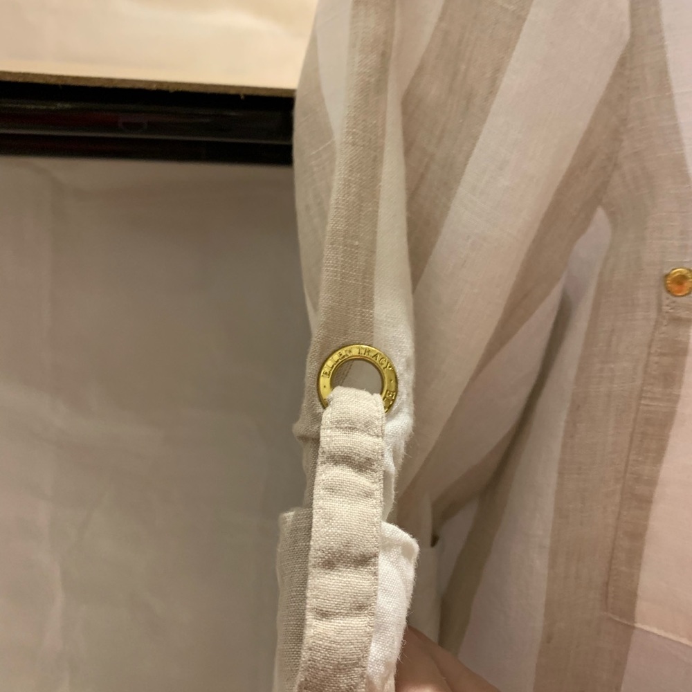 Ellen Tracy Linen Blouse - Picture 5 of 9